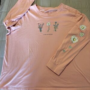 Life Is Good Beige Women's Shirt